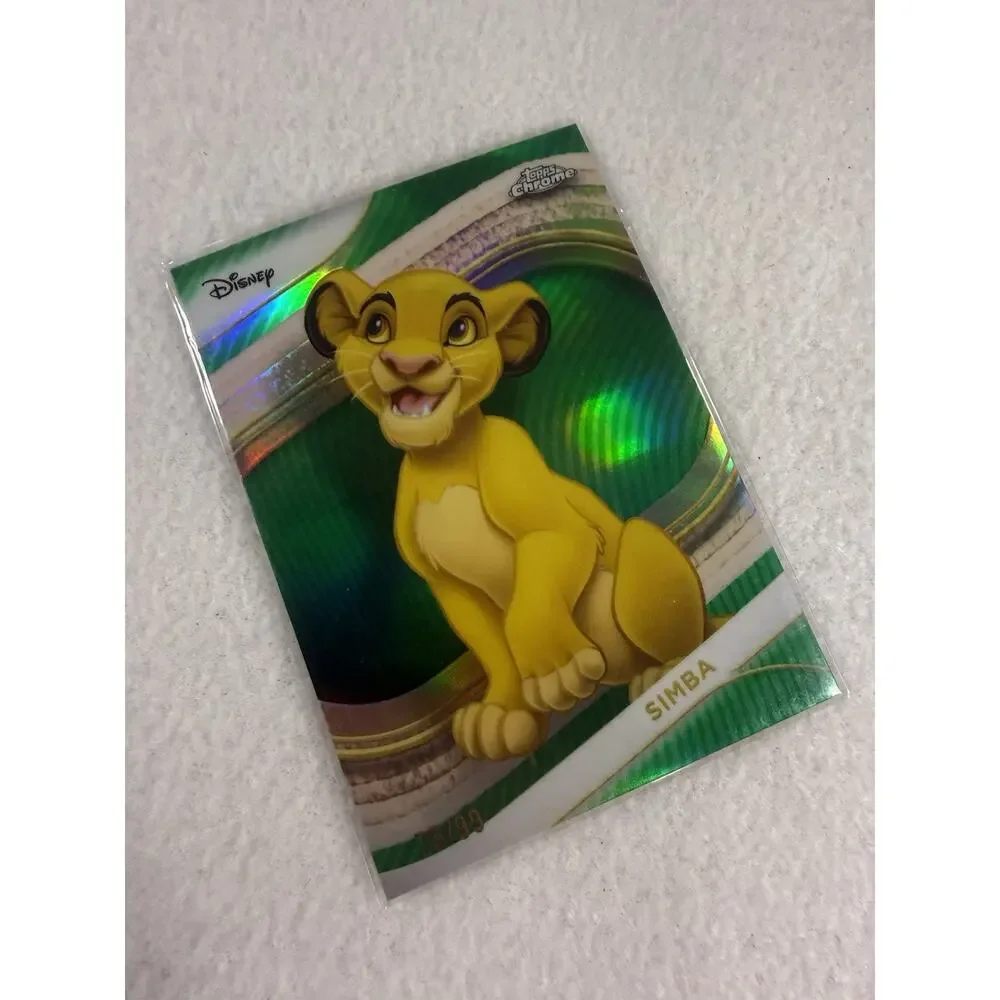 2025 Topps Non-Sport Chrome Disney Simba Green Refractor /99 #100
